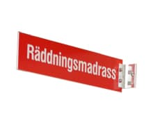 Skylt till Räddningsmadrass